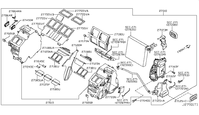 2011 Infiniti G37 Insulator Diagram for 27288JK65A