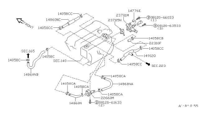 1999 Infiniti G20  Cap - Connector Diagram for 16599V1900