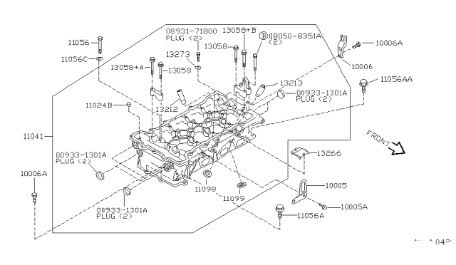 1999 Infiniti G20 Plug-Thread Diagram for 0893171800