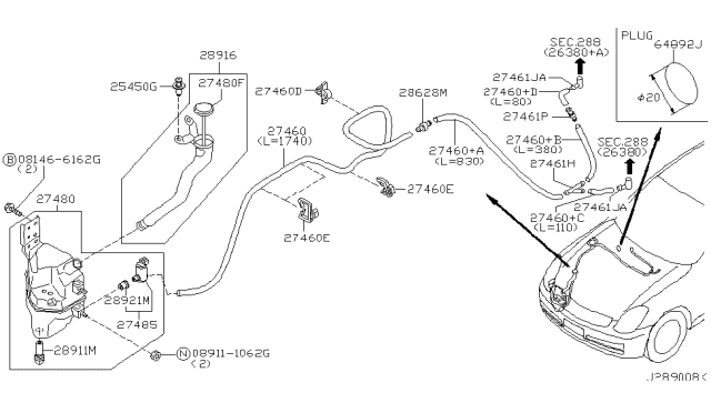 2003 Infiniti G35  Valve Check Diagram for 2893850A00