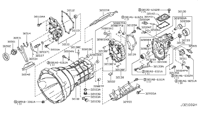 2005 Infiniti G35  Bolt Diagram for 081A06161A
