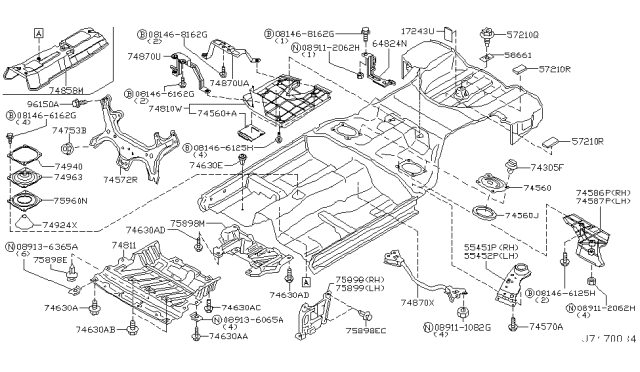 2006 Infiniti G35  Shim-Fuel Tank Diagram for 172432Y010