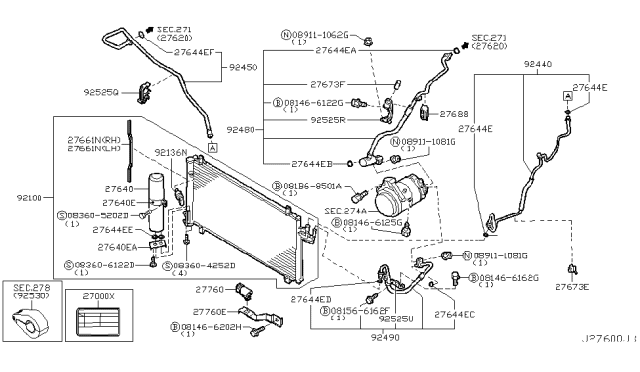 2004 Infiniti G35  O Ring Diagram for 92473N8220
