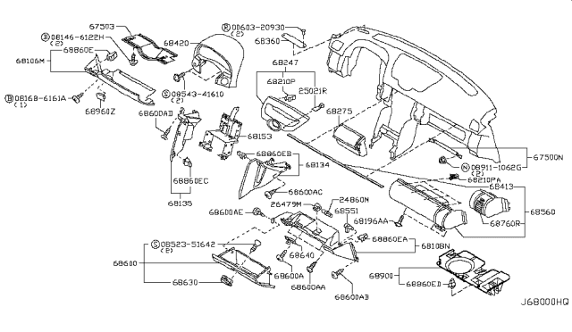 2005 Infiniti G35 Clip Diagram for 969384U011