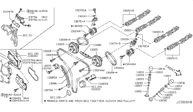 2005 Infiniti G35  Chain-CAMSHAFT Diagram for 13028AC700