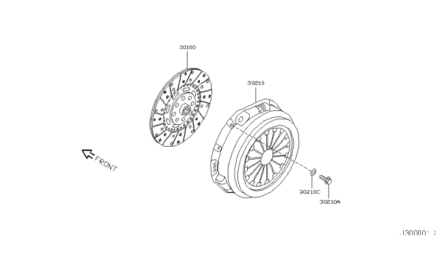 2004 Infiniti G35  Washer-Clutch Cover Bolt Diagram for 3024007S00