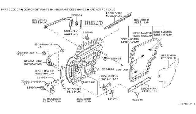 2003 Infiniti G35 Screw Diagram for 80897AQ000