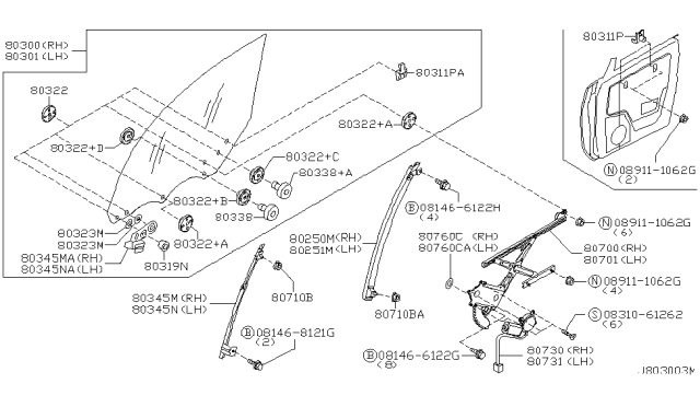 2003 Infiniti M45  Screw Diagram for 0831061262