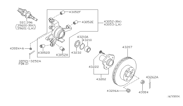 2003 Infiniti M45  Ring-Snap Diagram for 40214AG100