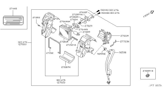 2003 Infiniti M45  Grommet Diagram for 92560AG000