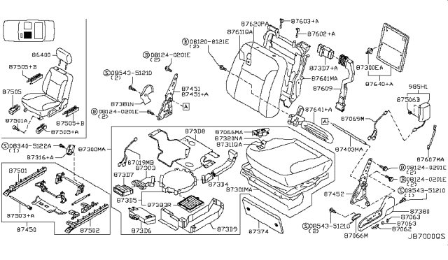 2004 Infiniti M45 Screw-Tapping Diagram for 0854351210