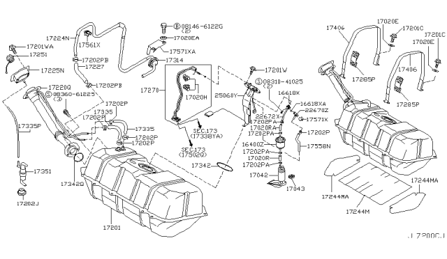 2003 Infiniti M45  Clip Diagram for 175712Y500