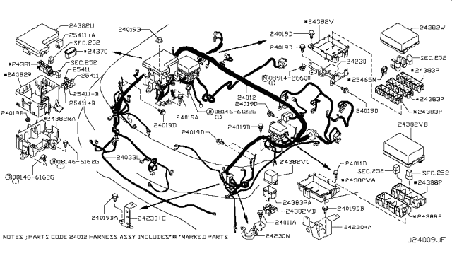 2015 Infiniti QX80  Fuse Diagram for 24319C9915