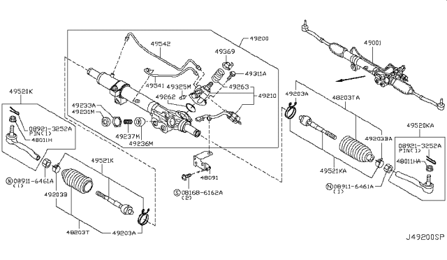 2011 Infiniti QX56 Nut-Lock Diagram for 0122500941