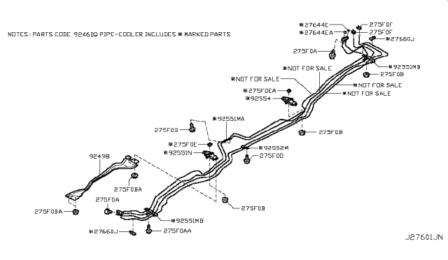 2011 Infiniti QX56 Bracket Diagram for 925561LA1A