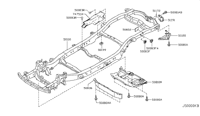 2014 Infiniti QX80  Label-Hitch Diagram for 511721PA0A