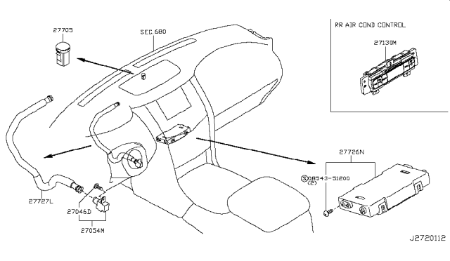 2018 Infiniti QX80  Amplifier-Control, Air Conditioner Diagram for 277606GW1A