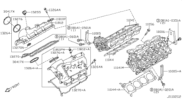 2016 Infiniti QX80  Bolt Diagram for 081A10201A