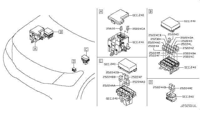 2018 Infiniti QX80  Relay Diagram for 2523079944