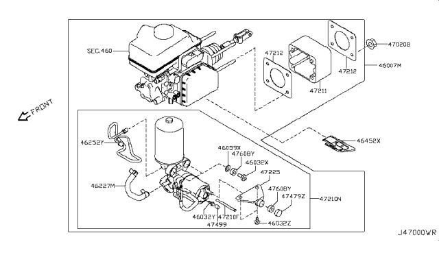2013 Infiniti QX56  Screw Diagram for 460321LA1B