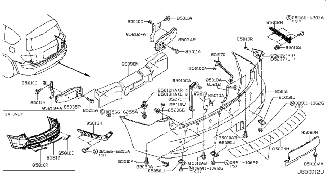 2018 Infiniti QX80  Bolt Diagram for 01125N8041