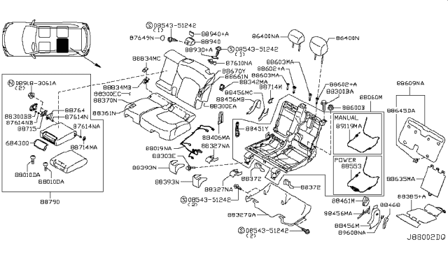 2019 Infiniti QX80  FINISHER-S/BELT Diagram for 883E26JB1A