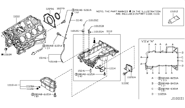 2013 Infiniti QX56  Seal-O Ring Diagram for 15066AR020