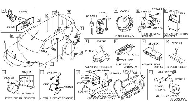 2015 Infiniti QX80  Bracket-Electric Unit Diagram for 284531LA9C