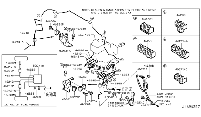 2016 Infiniti QX80  Clamp Diagram for 462891ZR0A