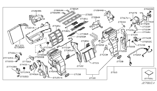 2012 Infiniti QX56 Clip-SHROUD Diagram for 21476B0100