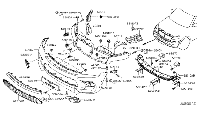 2018 Infiniti QX80  Clip Diagram for 015540007U