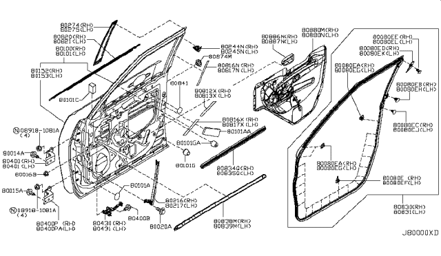 2018 Infiniti QX80 Bolt Diagram for 011250104U