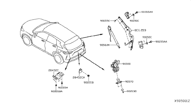 2019 Infiniti QX50  Bolt Diagram for 904975NA0A