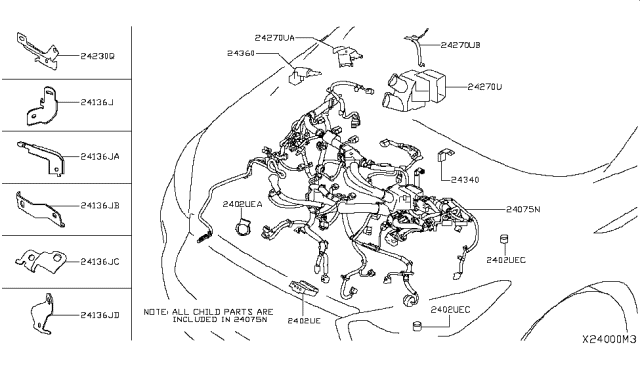 2019 Infiniti QX50  Connector Assembly Diagram for 243405NA0A
