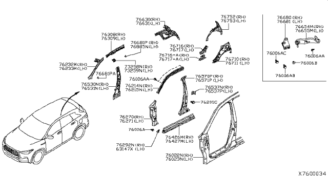 2019 Infiniti QX50 Bolt Diagram for 01121N8021
