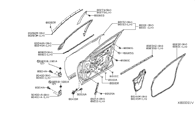 2019 Infiniti QX50 Bumper-Door Diagram for 808965NA0A