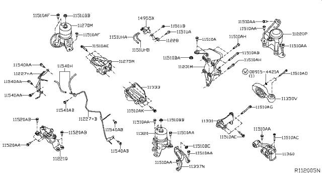 2016 Infiniti QX60  Rod Assy-Torque Diagram for 113503NT0A