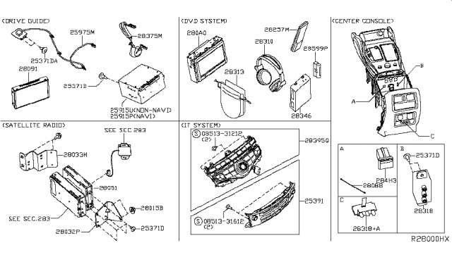 2016 Infiniti QX60  Cable-Usb Diagram for 280889NF0C