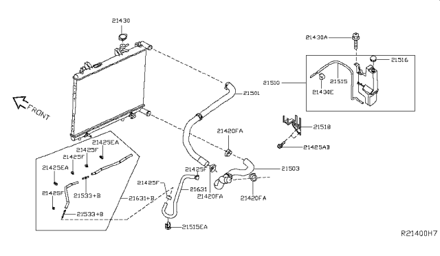 2014 Infiniti QX60  Tube-Joint Diagram for 215333JA2A