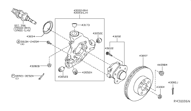 2017 Infiniti QX60  Bush Diagram for 55157JF00A