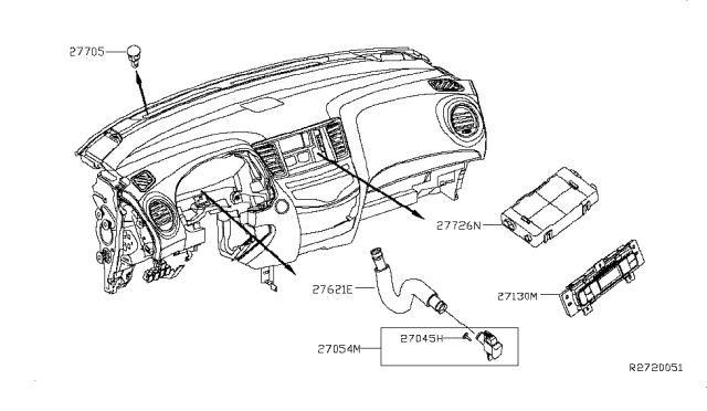2015 Infiniti QX60  Duct-Aspirator Diagram for 277273KA0A
