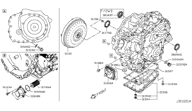 2017 Infiniti QX60  Ring-Seal Diagram for 313751XF00