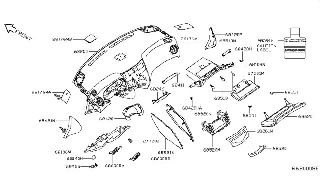 2013 Infiniti JX35 Sensor-INCAR Floor Diagram for 277203AA0A
