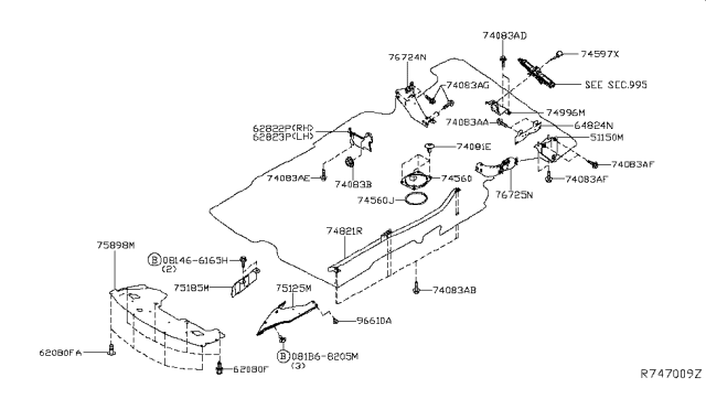 2018 Infiniti QX60  Standard Hardware Diagram for 081B68205M