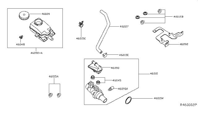 2015 Infiniti QX60  Tank-Oil Reservoir Diagram for 460903JA1A