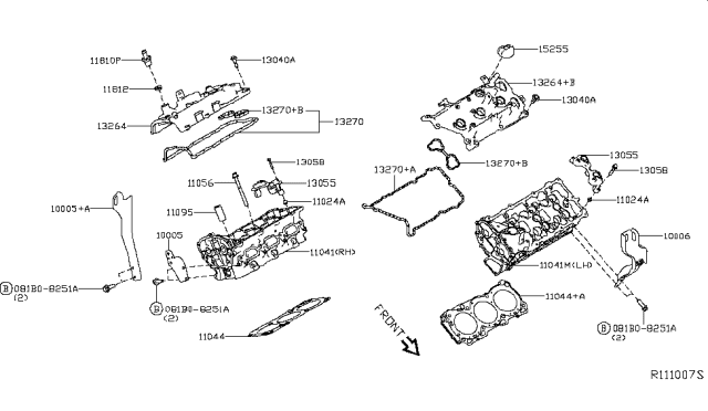 2018 Infiniti QX60  Gasket-Cylinder Head Diagram for 110446KA1B