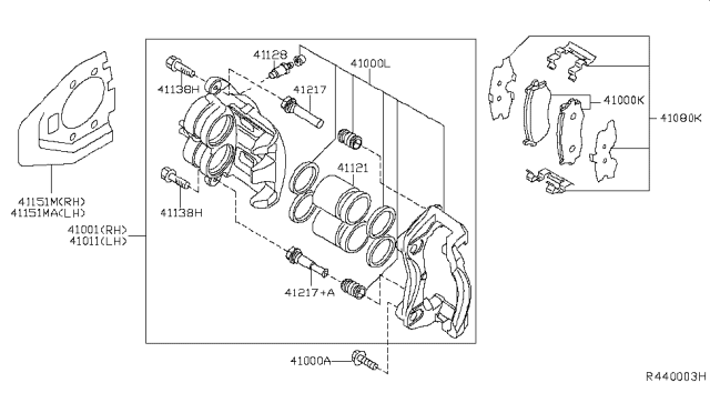 2013 Infiniti JX35  Pin Diagram for 411343JA0A