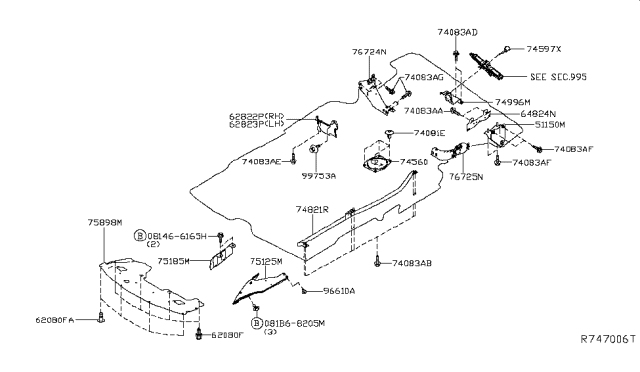 2017 Infiniti QX60 Clip Diagram for 015532DR9A