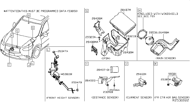 2017 Infiniti QX60  Cover-IPDM Diagram for 284B93JA0A
