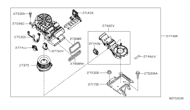 2019 Infiniti QX60  Harness-Sub Diagram for 272063KA0A
